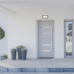 Teteven Rectangle Outdoor Modern Wall Lamp Graphite 1xE27 IP54 - thumbnail 2