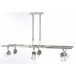 Ticino Rectangular Telescopic Pendant 6 Light G9 Satin Chrome - thumbnail 2