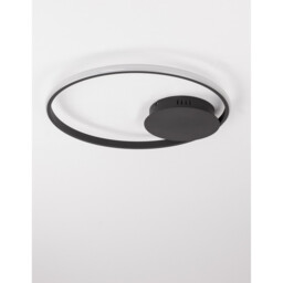 Fuline 50cm Integrated LED Semi Flush Light Sandy Black Aluminium LED 32W 2320 Lm 3000K - thumbnail 3