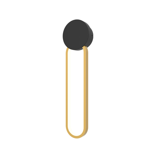 Viora Integrated Led Wall Lamp Black Matt-Gold Matt Ring LED 3000K Dimmable - image 1