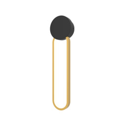 Viora Integrated Led Wall Lamp Black Matt-Gold Matt Ring LED 3000K Dimmable