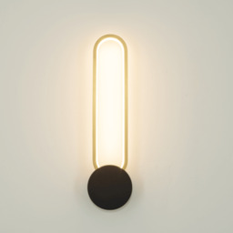 Viora Integrated Led Wall Lamp Black Matt-Gold Matt Ring LED 3000K Dimmable - thumbnail 5