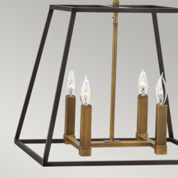 Fulton 4 Light Ceiling Pendant Chandelier Bronze, E14 - thumbnail 5