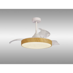 Alaska 60W LED Dimmable Ceiling Light With Built-In 30W DC Fan, 2700-5000K Remote & APP Control, 3300lm, Wood, 5yrs Warranty - thumbnail 2