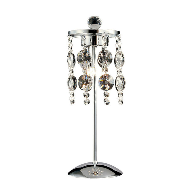 Nico Table Lamp 3 Light G4 Polished Chrome/Crystal, NOT LED/CFL Compatible - image 1