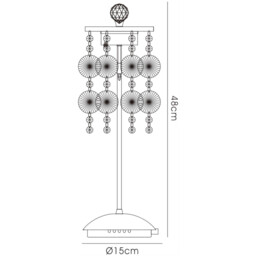Nico Table Lamp 3 Light G4 Polished Chrome/Crystal, NOT LED/CFL Compatible - thumbnail 5