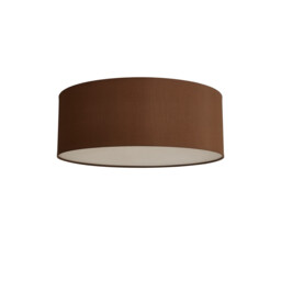 Baymont White 3 Light E27 Universal Flush Ceiling Fixture With 60cm x 22cm Dual Faux Silk Shade Raw Cocoa/Grecian Bronze - thumbnail 5