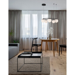 Joline Integrated LED Pendant Ceiling Light Sandy Black Metal, Aluminium White Opal Glass LED 40W 2580Lm 3200K - thumbnail 2