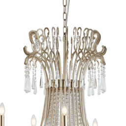 Celine Pendant Chandelier 28 Light E14 Aged Silver/Clear Crystal Item Weight: 26.5kg - thumbnail 5