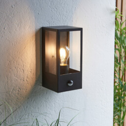 Oxford Timeless Classic Wall Lantern Matt Black with PIR Motion Sensor, IP44 - thumbnail 2