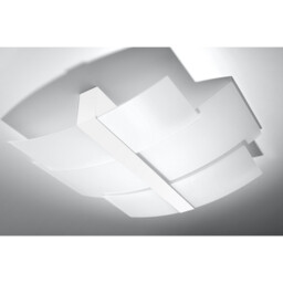 Celia Decorative Flush Ceiling Light, White, 3x E27 - thumbnail 2