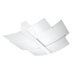 Celia Decorative Flush Ceiling Light, White, 3x E27 - thumbnail 1