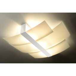Celia Decorative Flush Ceiling Light, White, 3x E27 - thumbnail 3
