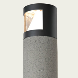 Selena Outdoor Bollard Natural Concrete-Black Directional Light LED 3000K IP65 - thumbnail 3