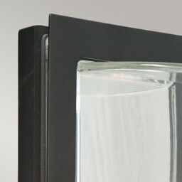 Basel 1 Light Outdoor Flush Wall Light Black IP54, E27 - thumbnail 2