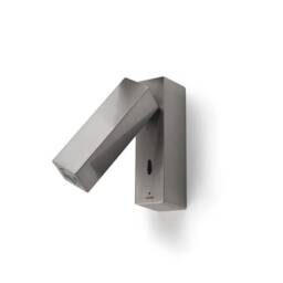 LED 1 Light Indoor Surface Mounted Wall Light Reading Lamp Satin Nickel - Special Offer
