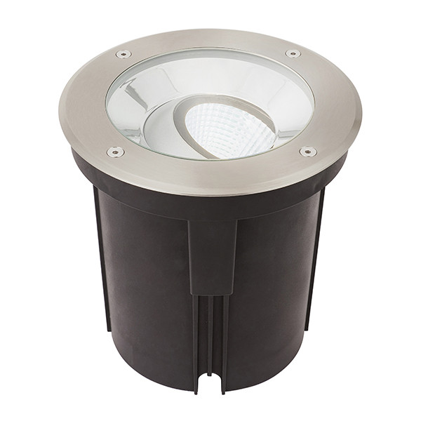 Hoxton Outdoor 16.5W LED Recessed Ground Light Brushed Stainless Steel, IP67, 4000K - image 1