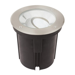 Hoxton Outdoor 16.5W LED Recessed Ground Light Brushed Stainless Steel, IP67, 4000K - thumbnail 1