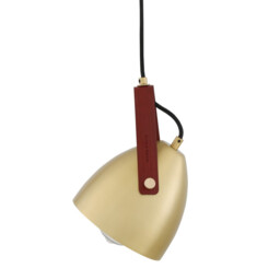 Southwark Pendant, Satin Brass, Red Strap - thumbnail 5