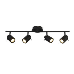 Samson 4 Light IP44 Bathroom Spot SplitBar, Matt Black IP44 - thumbnail 1