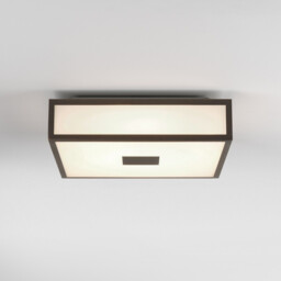 Mashiko LED 30cm Square Bathroom Flush Ceiling Light Bronze IP44 - thumbnail 2