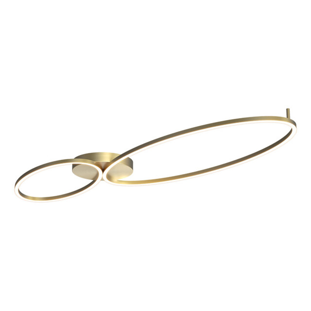 Zevra Integrated Led Semi Flush Ceiling Light Brushed Gold LED 3000K Dimmable - image 1