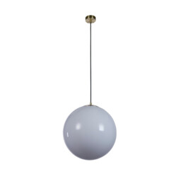 Atom 40cm Pendant Satin Brass, Opal Glass - thumbnail 3