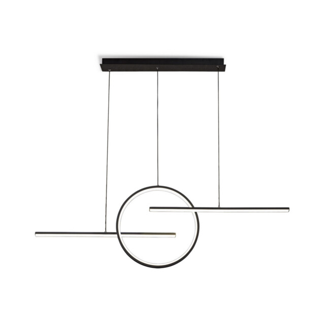 Kitesurf Centre Loop Linear Pendant, 50W LED, 3000K, 4000lm, Black, 3yrs Warranty - image 1