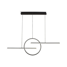 Kitesurf Centre Loop Linear Pendant, 50W LED, 3000K, 4000lm, Black, 3yrs Warranty - thumbnail 1