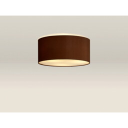 Baymont White 3 Light E27 Universal Flush Ceiling Fixture With 40cm x 18cm Dual Faux Silk Shade Raw Cocoa/Grecian Bronze - thumbnail 2