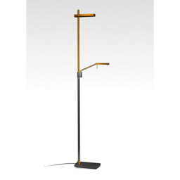 Phuket Floor Lamp 2 Light 21W Down 7W Up LED 3000K, 3000lm, Touch Dimmer, Copper/Anthracite - thumbnail 2