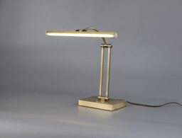 Walton 1 Arm Table Lamp. 1 x 6W LED, 3000K, 470lm, Antique Brass, 3yrs Warranty - thumbnail 3