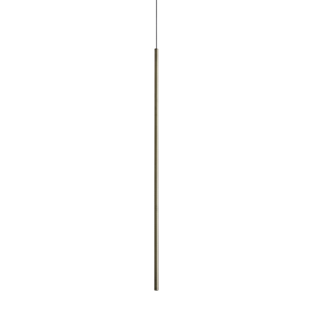 Look 100cm Slim Pendant Ceiling Light Brass 1x LED 220lm 3000K - image 1