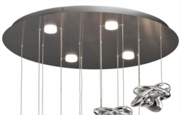 Nido Ceiling Cluster Pendant 75cm Round 7 + 4 Lights 42W + 20W LED 3000K, 5080lm, Chrome - thumbnail 5