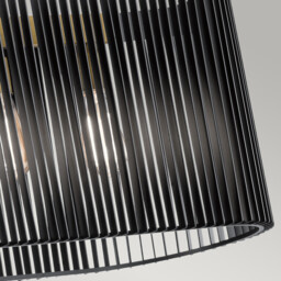 Kichler Linara Wire Frame Pendant Ceiling Light Black & Natural Brass - thumbnail 5