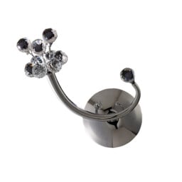 Octavia Wall Lamp Switched G4 Right Facing Polished Chrome/Crystal, NOT LED/CFL Compatible