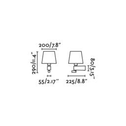 Room 1 Light Indoor Wall Light Reading Lamp White, Satin Nickel, E27 - thumbnail 3