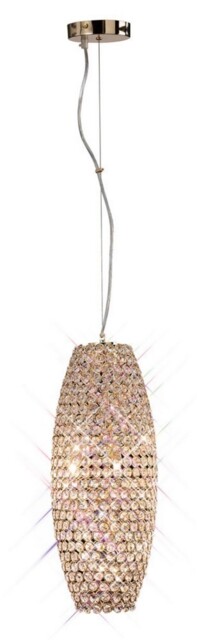 Kos Ceiling Pendant 4 Light French Gold, Crystal - image 1
