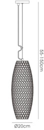 Kos Ceiling Pendant 4 Light French Gold, Crystal - thumbnail 3