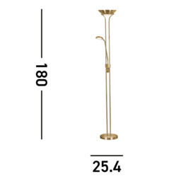 Mother, Child LED Dimmable Floor Lamp Satin Brass - thumbnail 3