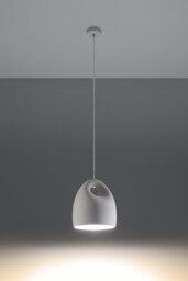 Bukano Dome Ceramic Pendant Light White E27 - thumbnail 3