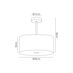 Baymont Polished Chrome 3 Light E27 Semi Flush Fixture With 40cm x 18cm Silver Leaf Shade - thumbnail 3