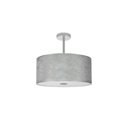 Baymont Polished Chrome 3 Light E27 Semi Flush Fixture With 40cm x 18cm Silver Leaf Shade - thumbnail 5
