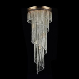 Cascade Chandelier Gold Antique & Crystal, 12 Light, E14 - thumbnail 3