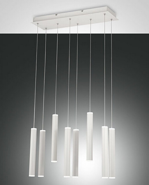 Prado LED Cluster Pendant Ceiling Light White Glass - image 1