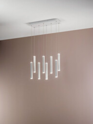 Prado LED Cluster Pendant Ceiling Light White Glass - thumbnail 2