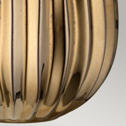 Newham 1 Light Small Table Lamp, Bronze Ceramic , Pearl shade, E27 - thumbnail 5