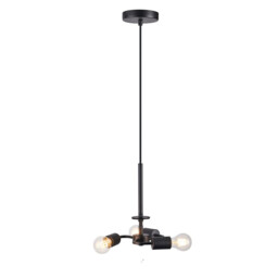 Baymont 25cm Satin Black 3 Light E27 Universal Single Pendant, Suitable For A Vast Selection Of Shades - thumbnail 5