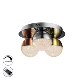 Sphere Integrated LED Dimmable Flush Ceiling Light Chrome, Brass, Copper - thumbnail 2