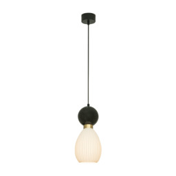 Galara Slim Pendant Ceiling Light Sandy Black-Brass-Black Marble 1XE14 - thumbnail 1